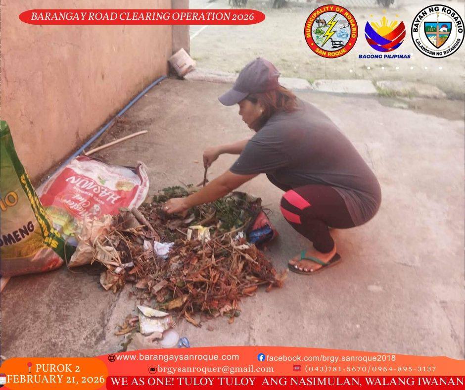 Barangay Road Clearing and Clean-Up Drive Operation ♻️